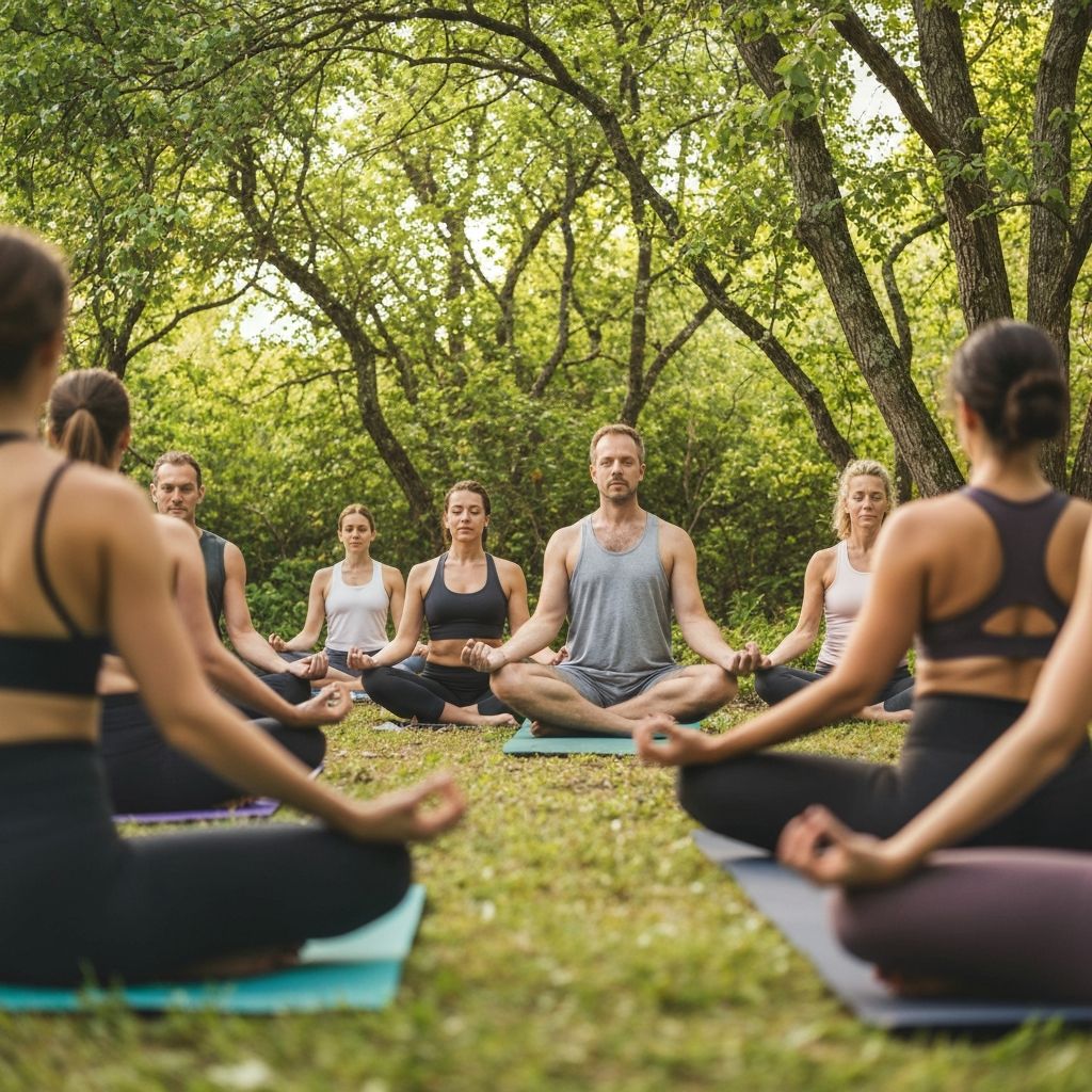 Κοινότητα ανθρώπων που συμμετέχουν σε δραστηριότητες ευζωίας σε φυσικό περιβάλλον